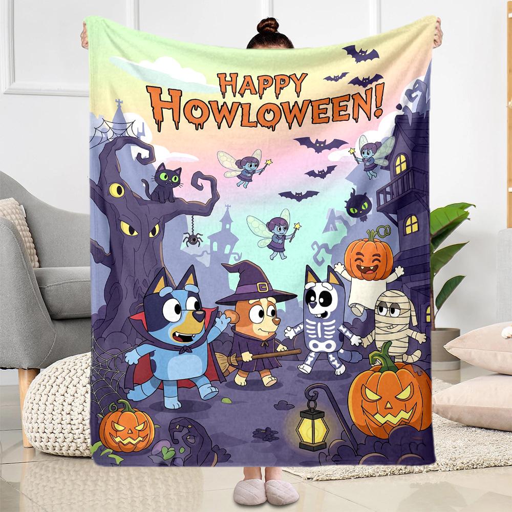 Happy Howloween Party Blanket Ultra-Soft Perfect for Office Chair Seaside Livingroom Four Seasons Universal Stylish Decor