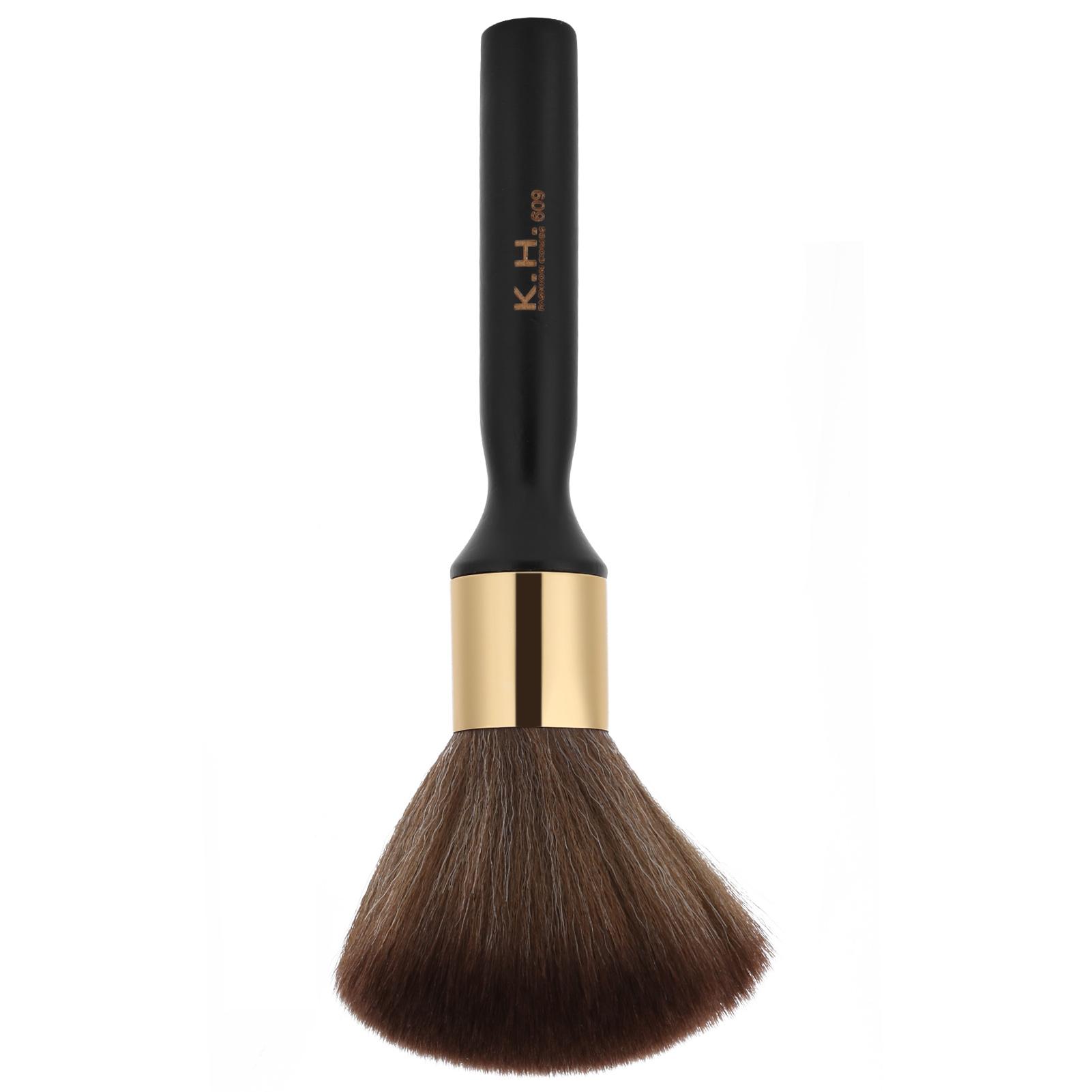 

Broken Hair Sweep Brush Neck Face Duster Professional Salon Barber Hairdressing BrushBlack чёрный