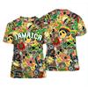 Jamaica Flag Lion Emblem Graphic T Shirt For Men Clothing 3D Jamaican Pride Printing T-Shirt Tops Tee Shirts Fashion Streetwear