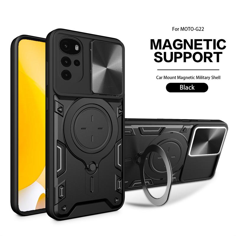 For Motorola Moto G22 E32 Case Ring Holder Slide Lens Protection Phone Case For Moto G22 G 22 E 32 Armor Shockproof Back Cover