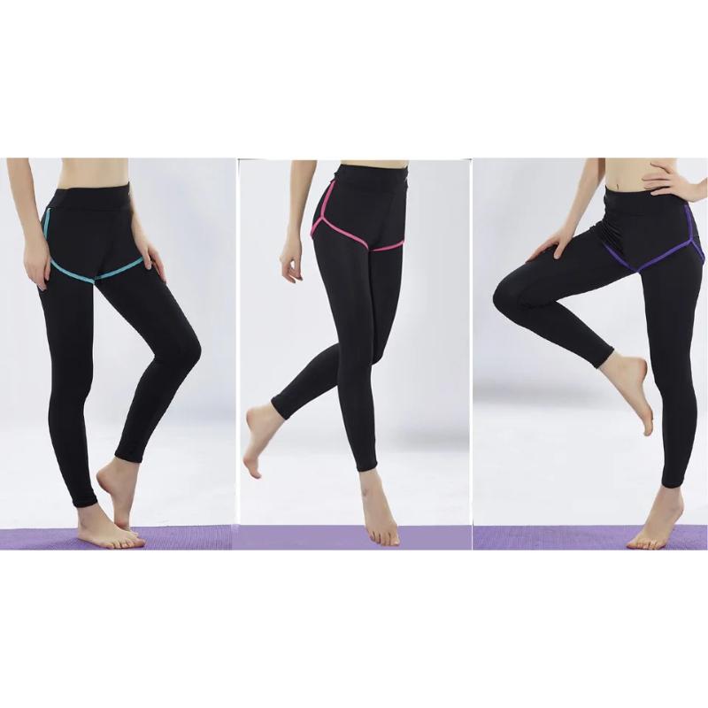 Elastic Slim Yoga Pants Women High Waist Quick Dry Dance Fitness Leggings Running Tights Breathable Trousers