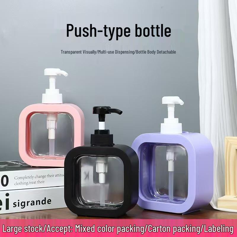 Press-Type Dispenser Bottle (300ml/500ml) for Soap, Shower Gel, Shampoo & Detergent