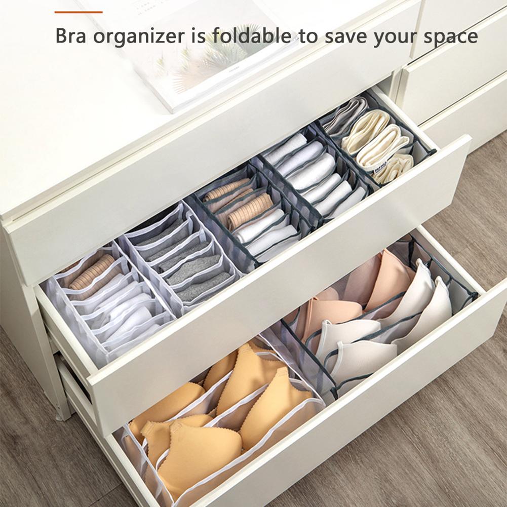 3 piece Storage Box Washable Foldable Household Drawer Underwear Compartmentalization Box