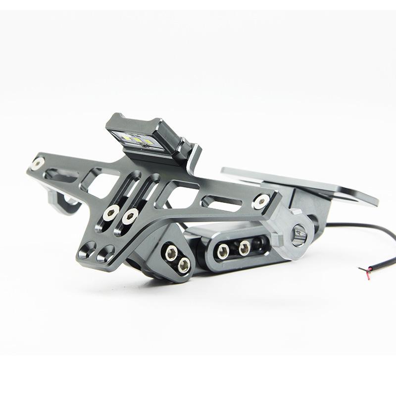 Motorcycle CNC License Plate Holder with Light for BWS R25/R3/MSX