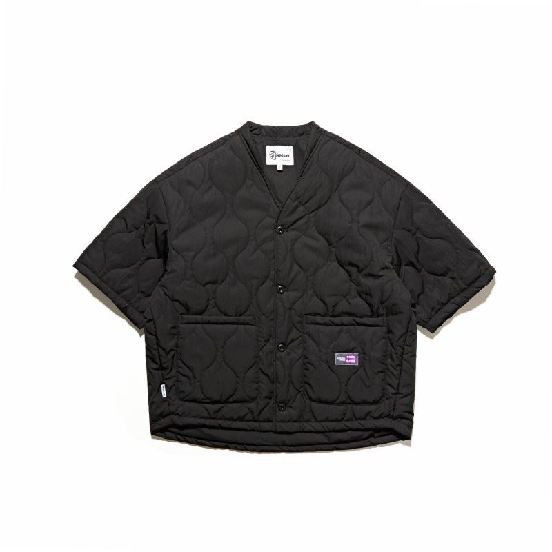 

Men s Vintage Diamond Pattern V-Neck Cotton Workwear Jacket - Thick Warm Autumn/Winter Outerwear M чорний