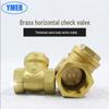 Brass Horizontal Check Valve, One-Way Backflow Preventer DN20, for Water Pumps and Pipes