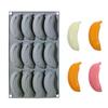 12-Zellen Bananen-Design Lebensmittelqualität Silikon Kuchenformen Frucht-Mousse Kuchenform Dessert Antihaft Backwerkzeuge Küche Backformen