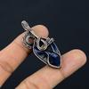 Sodalite Handmade Gemstone Pendant, 999 Copper Wire Wrapped Pendant Antique Jewelry, Pendant For Engagement Gift