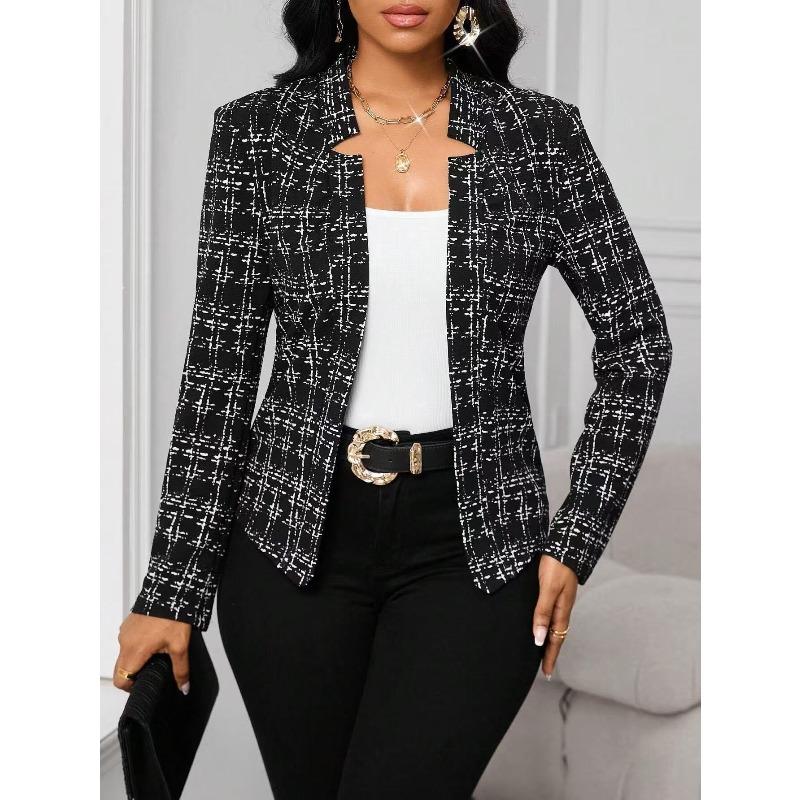 QICED Damen Vintage Casual Herbst Winter Langarm Jacken & Mäntel