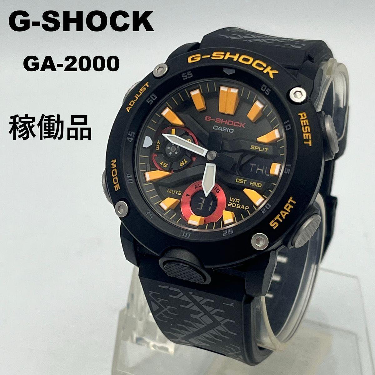 Used Working item G-SHOCK GA-2000 Watch Bhutan Kingdom Special Model CASIO Casio Black Yellow G-Shock