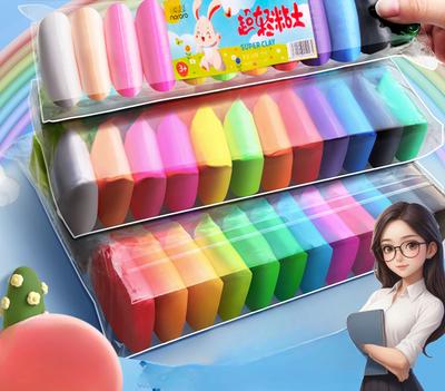 12/24/36Color Children's Ultra Light Clay Handmade DIY Modeling Toys Clay Kits Color Air-dry Super Light Clay with Carving Tools