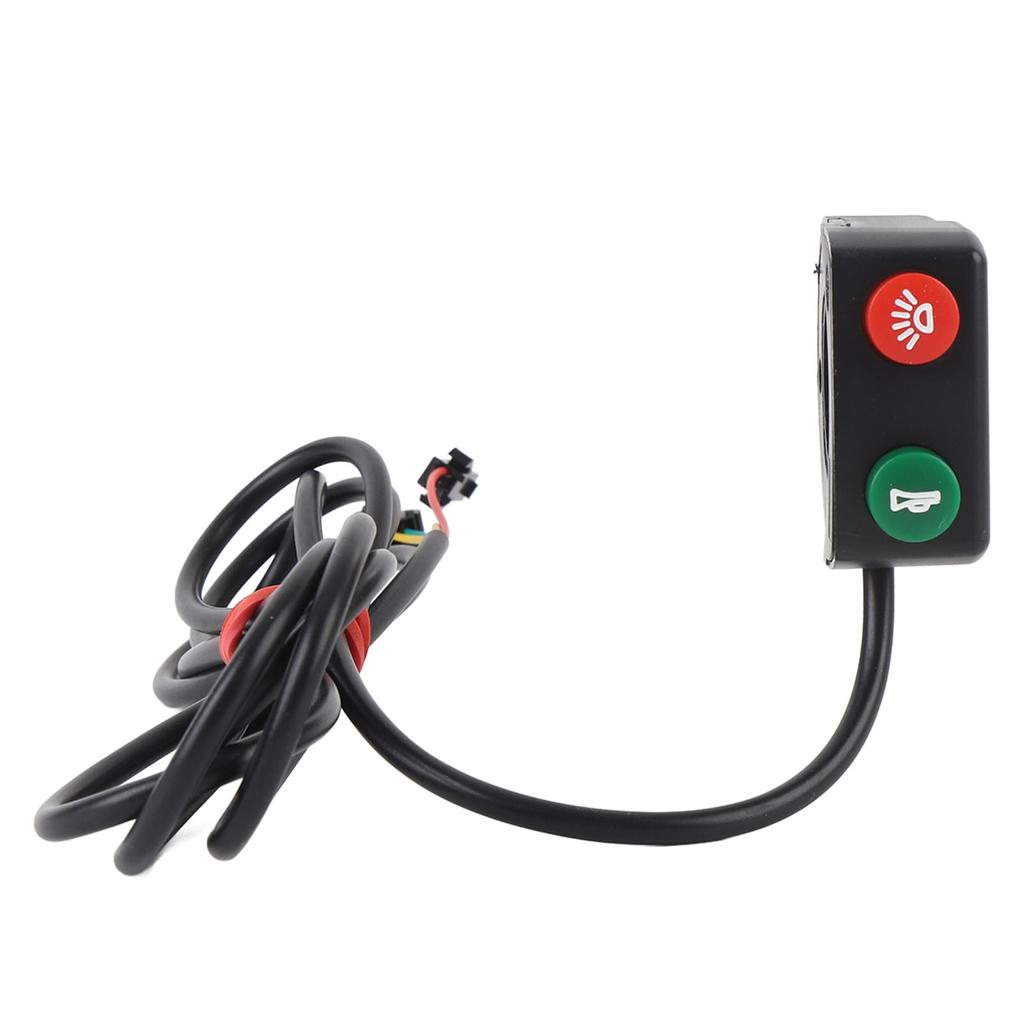 2 In 1 Motorcycle Horn Light Switch Handlebar Light Horn Turn On Off Switch Button for Scooter Electric Cycle 1.5