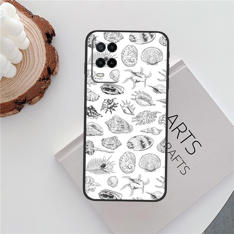 Seashell Shell Sea Art Case For Oppo A80 A78 A98 A40 A60 A18 A38 A58 A15 A17 A77 A74 A94 A54 A57S A16 A76 A96 Cover