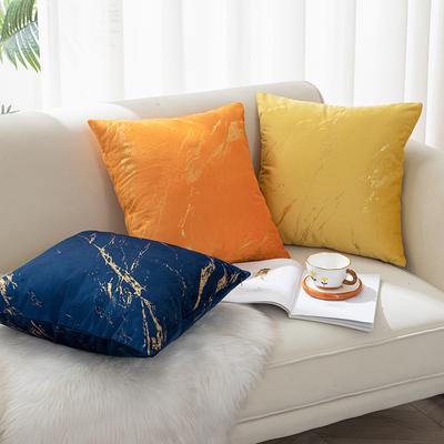 Dutch Velvet Bronzing Pillow High-grade Flannel Pillow Cover Sofa Living Room Model House Light Luxury Pillowcase