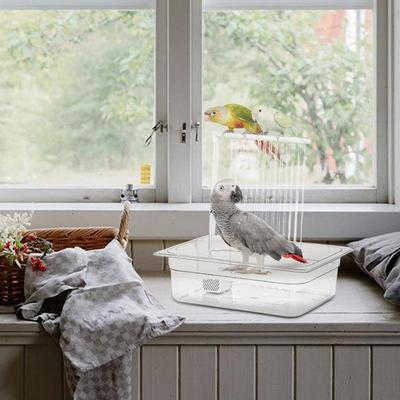 Automatische Vogelbadewanne Elektrisches Vogelbad für Papageien Sittich Dusche Brunnen mit Pumpe Indoor Zirkulierendes Wasser Badewanne für