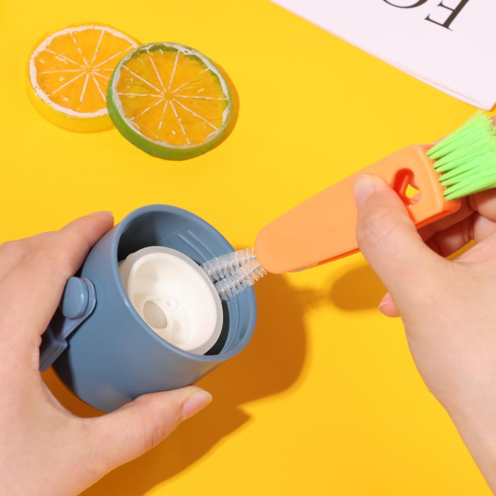 Lunch Box Dust Removal Cleaning Tool Cup Cover Rubber Ring Lid Cleaning Brush Milk Bottle Cleaner