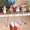 Stockings Clip Christmas Sock Hook Elk Snowflakes Snowman Shaped Christmas Fireplace Hooks  Wedding