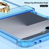 Luxury Ring Holder Armpr Hinge Protection Phone Case for Samsung Z Flip 7 6 5 Z Flip7FE Clear Shockproof Transparent Back Cover