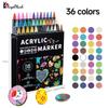 12/24/36/48/72 Colors Dual Tip Acrylic Paint Pens Markers for Wood Canvas Stone Rock Painting Glass Ceramic Surfaces DIY Crafts