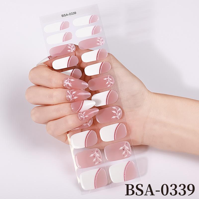 Gel Nail Sticker Waterproof Leopard Print Bronzing Free Baking Lamp Gel Nail Sticker Full Sticker UV Free