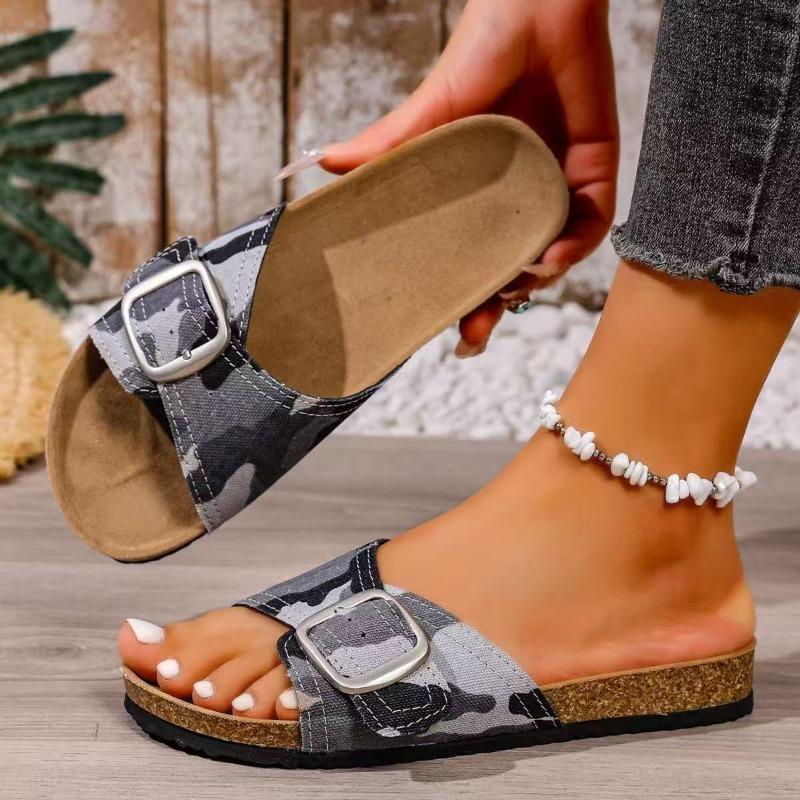 Woman Sandals Shoes Summer Outdoor Sandals Leopard Ladies Open Toe Ladies Shoes Party Walking Shoes Slides Flip  Slipper