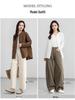 Xin Ge Cotton Loose Casual Long Sleeve Shirt with Beaded Collar