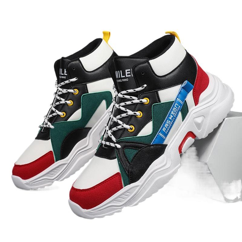 Neue Herbst Winter High Top Sportschuhe Laufschuhe Trendige Studenten Sportschuhe Rutschfest Verschleißfest und Höhensteigernd