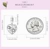 BAMOER Vintage 925 Sterling Silver Heart & Flower Pendant Fit for DIY Bracelet & Bangle Delicate Shell Charms Fine Jewelry