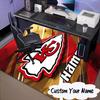 Custom Name Kansas City Chiefs Logo Rug for Living Room, Game Rooms, Office, Bedroom, Floor Mat Playful Design, Fan Gifts Christmas Decor