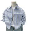 Boys Striped Casual Shirt 1-8 Years Old Spring Autumn Simple Fashion Kids Top
