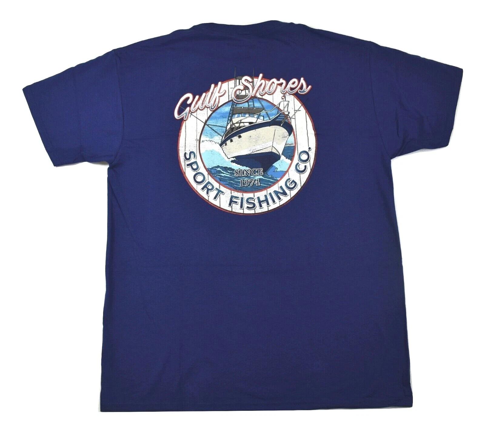 

Well Worn Mens Gulf Shores Sport Fishing Co. Shirt New L, 2XL L