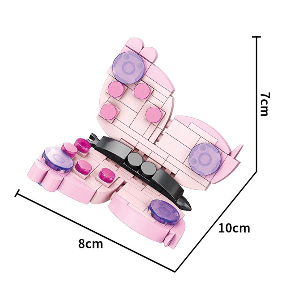 Insect World Animals Figures Ladybug Bee Dragonfly Butterfly Mantis Micro Building Blocks Bricks Kits Toys For Children Gifts