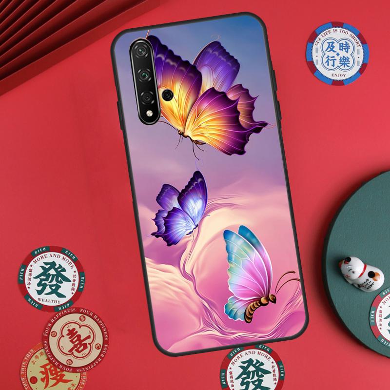 Luxury Butterfly For Huawei Nova 5T 9 10 SE 7i 8i 11i 12i Y73 Y72 Y61 Y91 Y60 Y70 Y90 P20 P30 P40 Lite Case