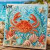 Coastal Home Decor Accents Sea Turtle Octopus DIY 3D Pearl Painting Kit, Ocean Theme Diamond Art Beach House Wall Kit for Adults Beginner, Bead
