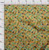 oneOone Cotton Flex Pale Orange Fabric Triangle & Texture Sewing Material Print Fabric By The Yard 40 Inch