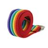 Nylon Men Belt Long Canvas Waist Belt Retro Rainbow Canvas Belt  Student