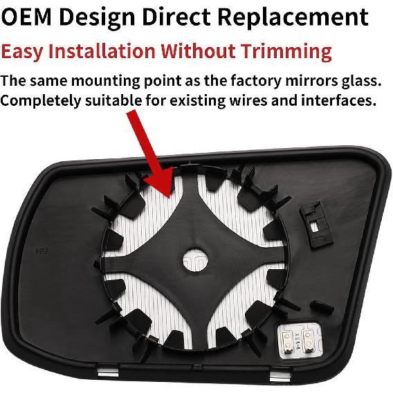 Passenger Side Mirror Replacement For Nissan Altima 2013 2014 2015 2016 2017 2018 Sentra 2013 2014 2015 2016 2017 2018 - Right Side Mirror Glass,