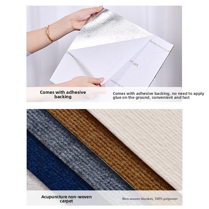 Self-Adhesive Non-Slip Carpet Tiles Thick & Durable Floor Mat for Concrete Office Bedroom Home Decoration