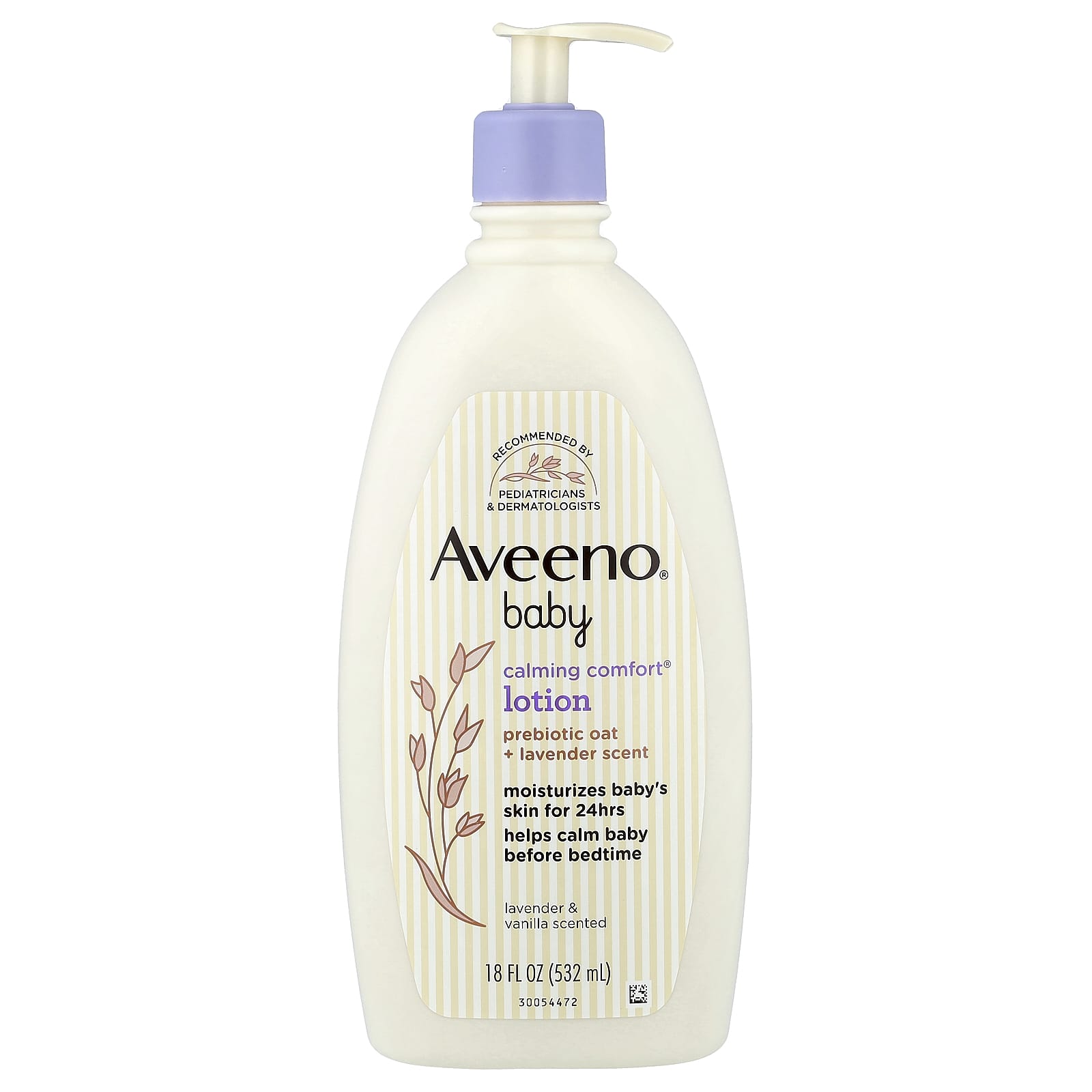 

Aveeno, Baby, Calming Comfort® Lotion, Lavender & Vanilla Scent, 18 fl oz (532 ml)