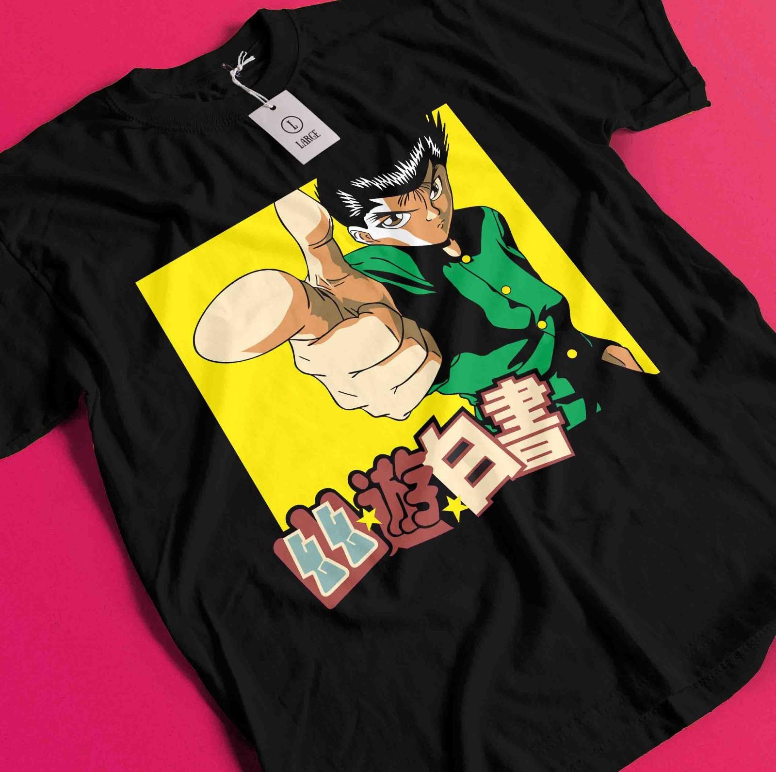 Футболка Yu Yu Hakusho Юсуке Урамеши Футболка Кувабара Курама Хиэль Футболка Аниме BB1595 M