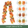 Artificial Maple Leaves Halloween Thanksgiving Decoration Autumn Fall Leaf Simulated Maple Leaf Garland Fallen Leaves Rattan