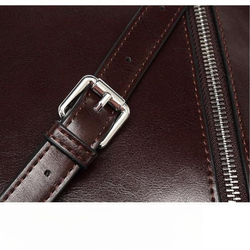 Top-grain Cowhide Hand-held Travel Bag Genuine Leather Large-capacity Simple Commuting Bag Retro Cowhide Backpack