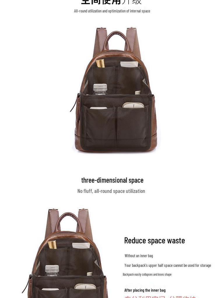 Women's Travel Backpack - Inner Bag Organizer for School and Storage