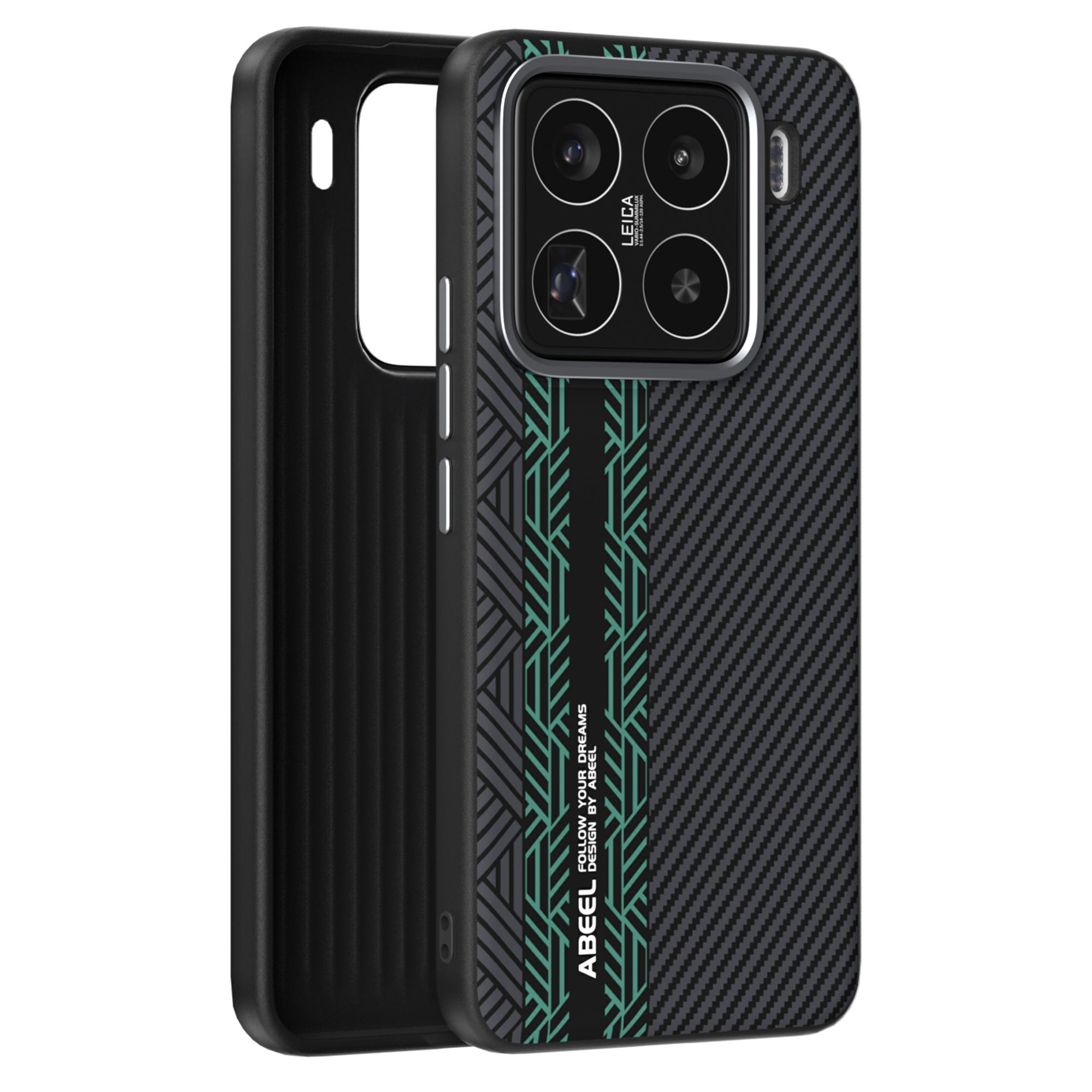 ABEEL For Xiaomi 15 Magnetic Case PC + TPU + Aluminum Alloy + PU Leather Slim Phone Back Cover A