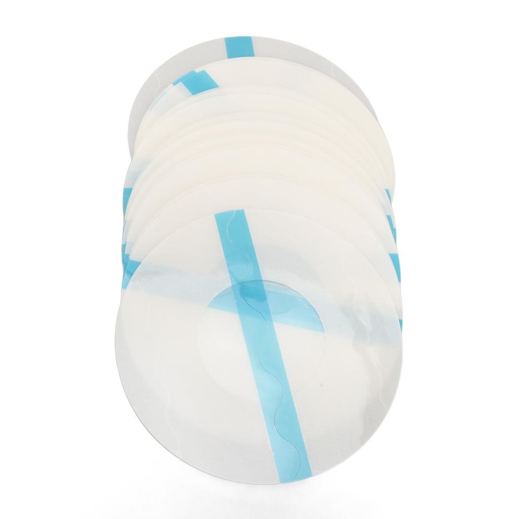 20 Pack Sensor Cover Adhesive Water Resistant Transparent Blue Stripe 9cm Diameter Round Shape Senso
