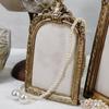A52E Vintage Inspired Earring Necklace Display Stand Flannel Lined Resin Frame Jewelry Organizers For Home Store Decoration