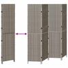 Room Divider Gray 195 X 180 Cm Poly Rattan