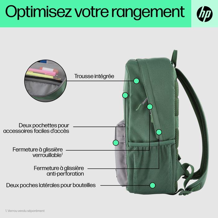 Sac À Dos HP Campus - Noir - Zippée - Synthétique - Dos - Mixte - Compatible A4