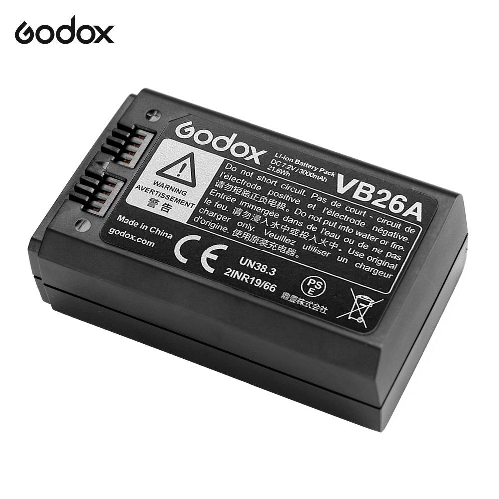 Godox VB26 Li-ion Battery DC 7.2V 2600mAh 18.72Wh Replacement Battery for Godox V1S V1C V1N V1F V1O