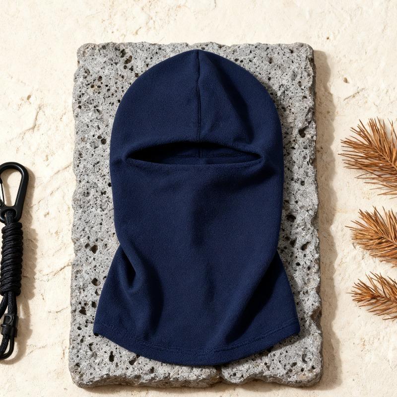 Winter Plush Thickened for Keep Warmth No Eaves Hat Women Windproof and Cold Proof Full Face One-Piece Cycling Pullover Hat